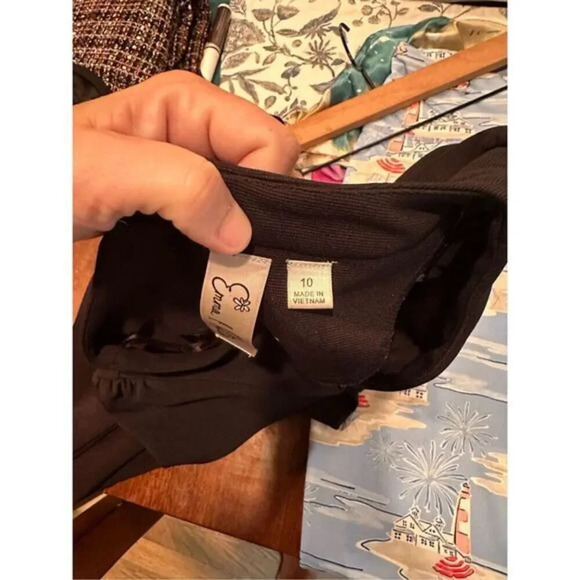 Emma & Michele Black Sheath Dress Size 10 - Picture 6 of 7